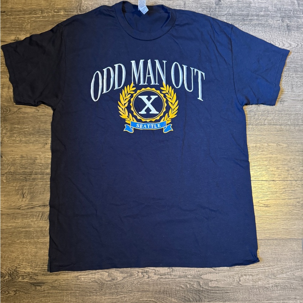 Men’s Blue Odd Man Out Seattle Straight Edge T-Shirt